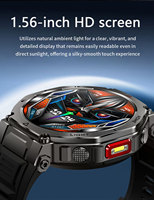 Nouvelle montre connectée d'extérieur HT52 2026 avec appels Bluetooth, étanchéité IP68, lampe de poche intégrée, batterie longue durée 1000 mAh et modes multisports