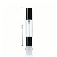 Flacon de parfum de luxe 10 ml à double tête, finition noir, argent, or, chrome, avec bille roulante et vaporisateur, rechargeable, pour huile de parfum, flacon de voyage, cadeau