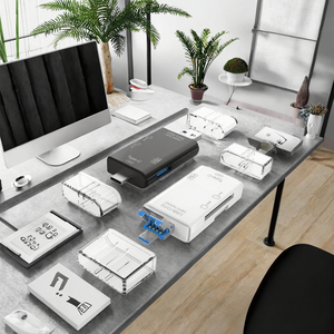 Tishric 6-in-1 thông minh USB Loại C để <span class=keywords><strong>SD</strong></span> <span class=keywords><strong>Micro</strong></span> TF adapter bên ngoài Cài Đặt Bộ nhớ đầu đọc thẻ - Product Image 3