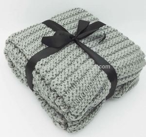 50cf96 100% cotton 100% Acrylic 100% len Mohair handmade Chunky Cáp dệt kim Faux lông <span class=keywords><strong>sherpa</strong></span> trở lại ném chăn - Product Image 2