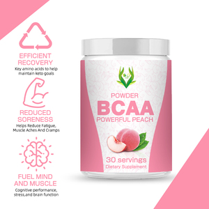 ผง BCAA พร้อมเกลือหิมาลายันน้ำมะพร้าวเพิ่มพลังงานฟื้นฟูกล้ามเนื้อลดความเหนื่อยล้ารสพีชทรงพลัง - Product Image 4