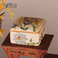 JW037 Petit organisateur de bijoux classique en porcelaine Boîte en céramique personnalisée pour la décoration intérieure pour cadeau de naissance de bébé