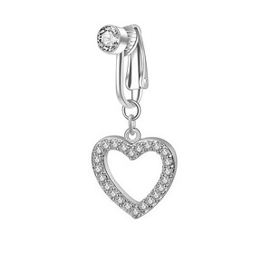 Anneaux de <span class=keywords><strong>nombril</strong></span> Non <span class=keywords><strong>Piercing</strong></span> en forme de coeur Zircon Non percé Faux <span class=keywords><strong>nombril</strong></span> <span class=keywords><strong>Clip</strong></span>-Mode Faux <span class=keywords><strong>nombril</strong></span> Anneaux pour les femmes - Product Image 6