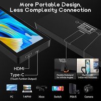 Nuevo Monitor Táctil Pequeño de 8.8 Pulgadas 1920x480, Panel Sensor de Barra Estirada, Pantalla LCD IPS con Sensor de Temperatura, Mini Pantalla USB Negra para