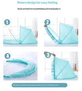 มุ้งครอบเตียงเด็กแบบพับได้ ไม่ต้องติดตั้ง ผลิตจากโพลีเอสเตอร์ 100% ใช้ได้ทุกฤดู - Product Image 2