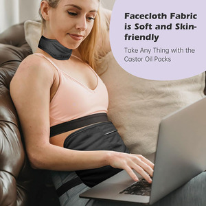 Castor Oil Pack Waist Wrap for Liver Detox Reusable Castor Oil <b>Compress</b> Highly Absorbent Anti Oil Leak Castor Oil Neck Wrap - Product Image 6