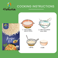 Vente en gros d'aliments biologiques halal Riz Konjak Riz à faible teneur en glucides Konjac multi-emballages Riz Shirataki séché personnalisé