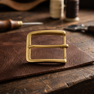 Hebilla de Cinturón Metálica Personalizada al por Mayor con Logotipo para Hombre, Hebilla Cuadrada de Cobre Duradera, Accesorio de Ferretería Ajustable para Correa de Cinturón - Product Image 3