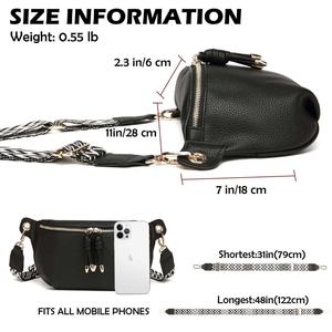Unisex PU Leather Waist Bag With Zipper Closure Waterproof Candy <b>Small</b> Chest Fanny Pack Crossbody Sling Bag <b>Purse</b> for <b>Women</b> - Product Image 4