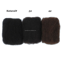 Cheveux Humains Vierge Kinky Afro KAMA 4CW Indian Remy en Vrac, 50g pour Dreadlocks, Tresses et Extensions