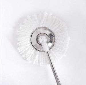 Seau de lavage de sols à double entraînement rotatif avec manche en acier inoxydable, auto-essoreur à pression manuelle, pour un nettoyage mains libres et sans effort - Product Image 3