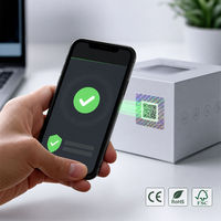 Étiquette de sécurité anti-contrefaçon micro-holographique, autocollant inviolable pour les chargeurs, les adaptateurs, les emballages électroniques