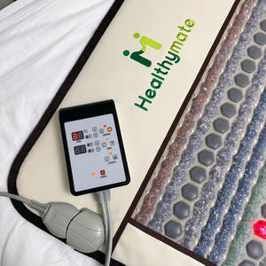Healthymate Energía Curativa Profunda Piedra Alivio del Dolor Terapia Eléctrica Calor 7 Piedras Preciosas Turmalina Amatista Colchón - Product Image 4