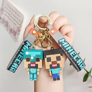 Anime dibujos animados MC Mine World figura de acción Q versión Mini Fidget ornamento vinilo PVC aleación mochila colgante <span class=keywords><strong>Mycraft</strong></span> llavero - Product Image 3