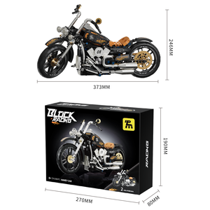 Hanlei Diy Retro Motorfiets Bouwstenen Educatieve Speelgoedauto Set - Product Image 2