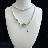 Collier en jadéite birmane de qualité supérieure, collier en jadéite birmane perlée de qualité supérieure, collier en jadéite pour femmes (avec NGTC)