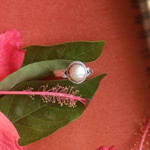 Bague en argent avec perle naturelle et cœur, nouvel arrivage, bague de haute qualité, cadeau pour ses bijoux - Product Image 1