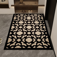 Paillasson d'entrée en polypropylène tufté jacquard, style classique européen vintage, inspiré du luxe léger, antidérapant et durable