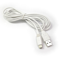 Câble USB pour manette Wii U - Câble d'alimentation et de données - Câble d'extension pour console de jeu - Câble de charge pour manette