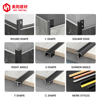 Accessoires pour carrelage, profil en aluminium, forme de bordure de carrelage, alliage d'aluminium, type T, bande de bordure de carrelage mural
