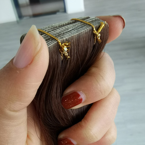 Extensions de <span class=keywords><strong>cheveux</strong></span> humains brésiliens injectées 12A, 100% vierges Remy, adhésives - Product Image 3