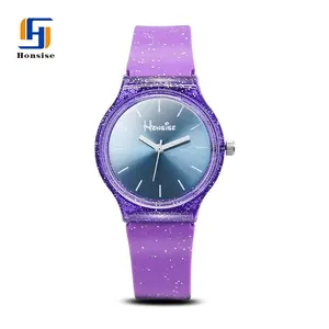 Producto de China correa de reloj de silicona personalizada fácil de leer tiempo reloj de cuarzo reloj de pulsera Slap