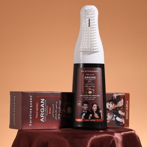 Shampoo colorant capillaire noir naturel 3 en 1 à l'huile d'argan, coloration permanente, teinture capillaire noire à base de plantes - Product Image 1