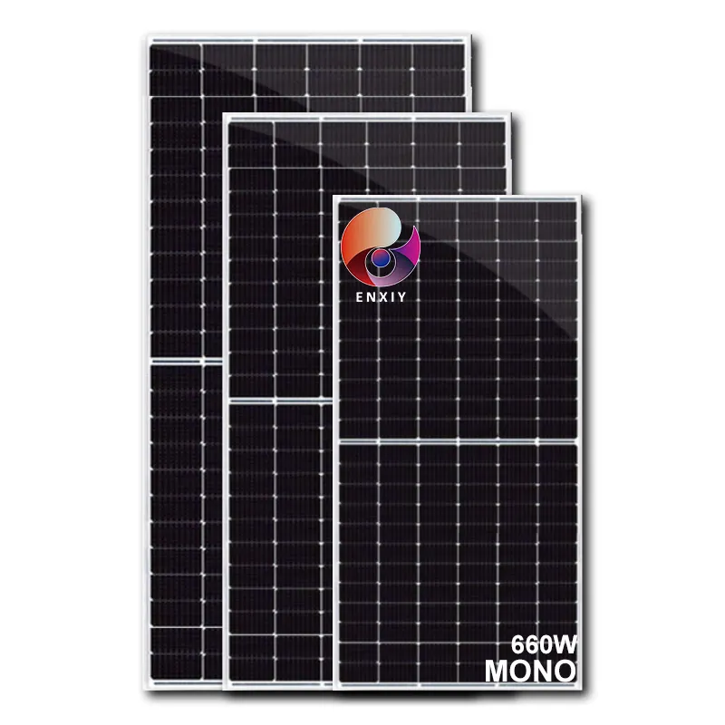 660w monocristallino mezza cella 210MM pannello solare di grandi dimensioni prezzo 645W 650W 655W 660W modulo solare