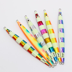 Leurre métallique pour la pêche en mer depuis bateau, appât artificiel dur réaliste, coulant, longue portée, lumineux, avec hameçons pour cibler les prises. - Product Image 2