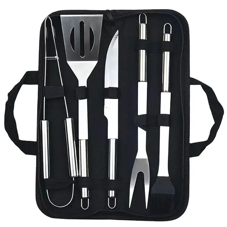 Ensemble d'outils pour barbecue en acier inoxydable, 3 pièces, 5 pièces, 7 pièces, 9 pièces, 18 pièces, accessoires pour barbecue