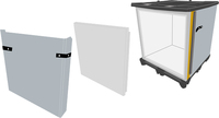 Expéditeur de palettes de bloc de congélation isolé sous vide en PU de qualité supérieure avec conteneur d'expédition de qualité alimentaire durable