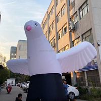 Accessoires d'éclairage géants, colombes de la paix gonflables, dessin animé pour la publicité d'événements