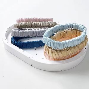 Chouchous pour cheveux en soie de mûrier 100% pour femmes et filles, sans étranglement, largeur 1 cm - Product Image 3