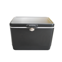 Glacière isotherme vintage 30L personnalisable avec logo pour camping, pique-nique, étanche, pour 2 jours, avec compartiment en aluminium pour aliments, vin et canettes
