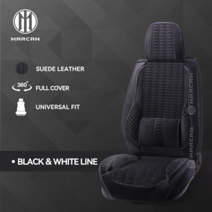 Marcan Marcan Stylish Armor Design Car <b>Interior</b> <b>Accessories</b> 360 Degree Full Covered Suede Car Seat Covers Multi-colors Available - Product Image 3