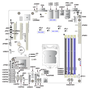 Placa Base para Servidor Micro-ATX MBD-X11SSH-F con un Solo Socket C236 LGA-1151 (Socket H4), Compatible con DDR4, Nuevo, Entrega Rápida, Buen Precio, Micro-A - Product Image 3