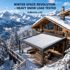<span class=keywords><strong>Pergola</strong></span> à toit motorisé à lames orientables Elite pour <span class=keywords><strong>chalet</strong></span> de ski de luxe, terrasse en montagne, testée pour charges de neige importantes, véranda hivernale - Product Image 1