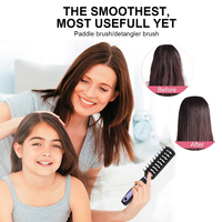 Ensemble personnalisé de 5 outils de coiffure pour les soins des cheveux, comprenant un miroir de base, un peigne démêlant à dents larges, un peigne massant du cuir chevelier, une brosse à cheveux avec boîte cadeau