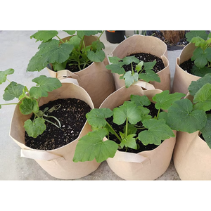 Sacs de culture en <span class=keywords><strong>feutre</strong></span> respirant de qualité supérieure, écologiques, pour jardinage intérieur et extérieur |   Favorise la formation de racines robustes 4-5 gallons - Product Image 5