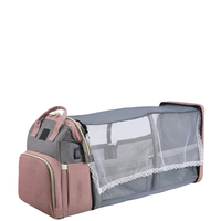Sac à dos de luxe Oxford imperméable et pliable pour l'été, station de change portable, lit de rangement, sac de voyage pour couches de bébé en polyester