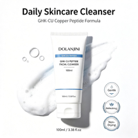 Nettoyant Visage Hydratant Anti-Rides au Peptide de Cuivre GHK-CU, Aloe Vera Naturel et Niacinamide – Marque Privée OEM