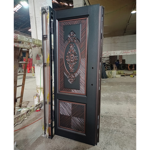 Hiện đại đôi lá thép không gỉ nội thất cửa an ninh cửa cho nhà nhập căn hộ hoàn thành với các biện pháp an ninh đôi - Product Image 2