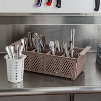 Panier de rangement multifonction perforé pour lave-vaisselle, organisateur de couverts en plastique pour restaurant et cuisine
