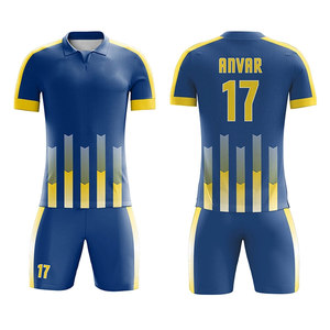 ผู้ผลิตชั้นนำ ผู้จัดจำหน่ายที่ดีที่สุด ชุดยูนิฟอร์มฟุตบอลชายคุณภาพสูง สีและโลโก้ปรับแต่งได้ ผลิตจากโพลีเอสเตอร์ 100% - Product Image 1