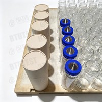 1000ml Glass Jar Pycnometer Set for Fine Aggregate Specific Gravity Test, Spun Brass Top with 10mm Hole & Rubber Gasket