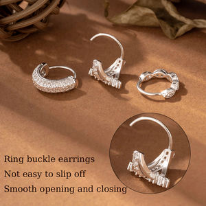 HENGSEN Anneaux de nez classiques ouverts réglables en cuivre avec zircone cubique pour femmes, bijoux de <span class=keywords><strong>piercing</strong></span> pour <span class=keywords><strong>narine</strong></span> - Product Image 3