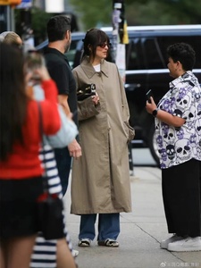 Gabardina larga de algodón para mujer, estilo de oficina para mujer, un solo botón lavado, fino, suave, de secado rápido, minimalista, perezoso, suelto, informal - Product Image 4