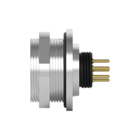 Konektor Kabel Otomotif Tahan Air Nian-Yeong WP-08F3-15-11 Chassis Female Pin Front Lock M12*0.5 Copper Housing 4A