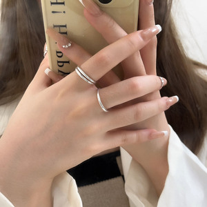 Yinruitai S925 Sterling Silver Snake Belly <b>Ring</b> Geometric Design For Women Everyday Wear - Product Image 1