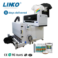 Imprimante DTF Mini A3 LINKO pour l'impression sur vêtements, nettoyage automatique, kits rose et blanc, imprimante DTF et four, cadeaux du Nouvel An 2026